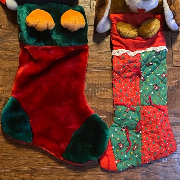 3D Penguin & Basset Hound Christmas Stockings 24” - Picture 4 of 9